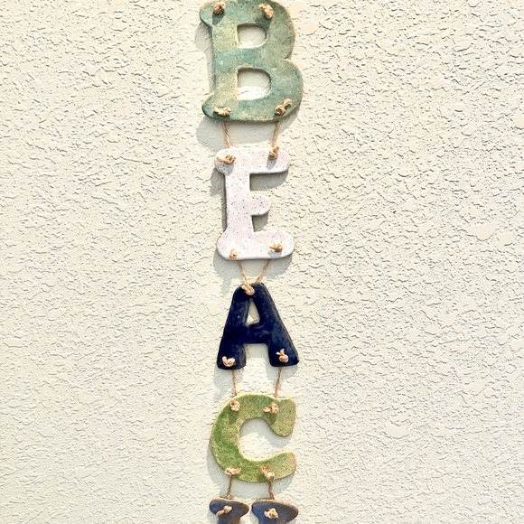 Pottery BEACH Wall Sign